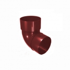 Отвод соединения водосточной трубы ПВХ "MUROL" 67 гр. 80 мм, красный