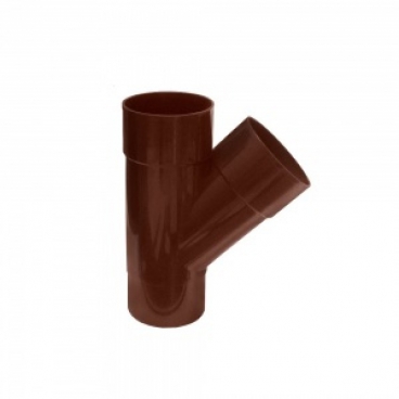 Тройник водосточной трубы ПВХ "MUROL" 45 гр. 80 мм, коричневый