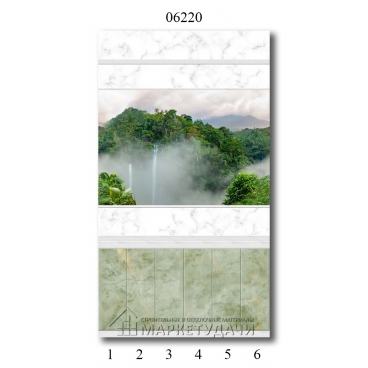 06220 Дизайн-панели PANDA "Тайна природы" Панно 6 шт