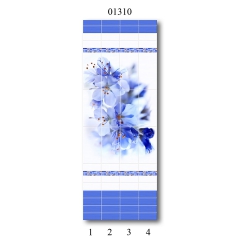 01310 Дизайн-панели PANDA "Синий цветок" Панно 4 шт